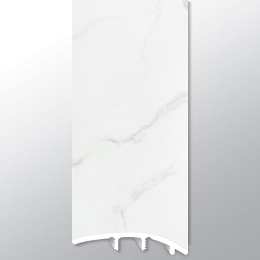Calacatta Marbello ( REDUCER [ Marble • Matte • Light ] - LVT * LUXURY VINYL TRIM ) | 1 3/4" X 3/8" X 94"