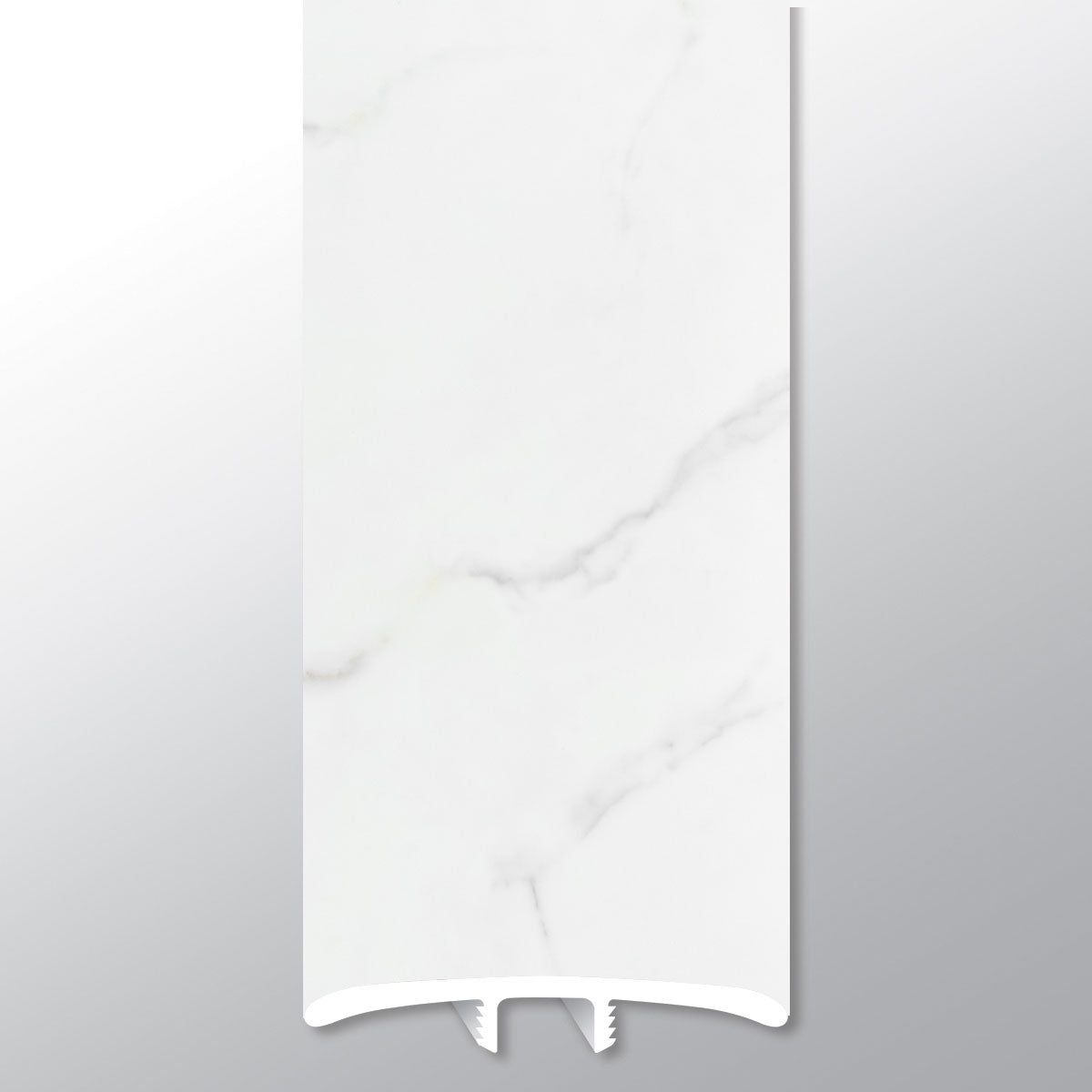 Calacatta Marbello ( T MOLDING [ Marble • Matte • Light ] - LVT * LUXURY VINYL TRIM ) | 1 3/4" X 1/4" X 94"