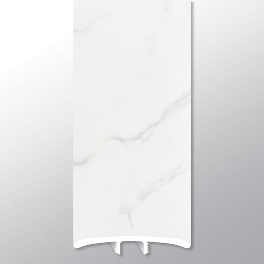 Calacatta Marbello ( T MOLDING [ Marble • Matte • Light ] - LVT * LUXURY VINYL TRIM ) | 1 3/4" X 1/4" X 94"