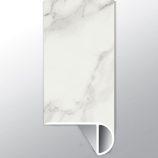 Calacatta Venosa Gold ( OVERLAPPING STAIR NOSE [ Marble • Matte • Light ] - LVT * LUXURY VINYL TRIM ) | 2 1/4" X 1" X 94"