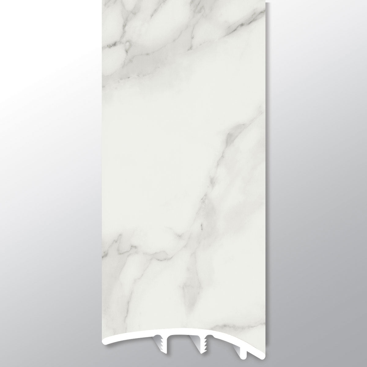 Calacatta Venosa Gold ( REDUCER [ Marble • Matte • Light ] - LVT * LUXURY VINYL TRIM ) | 1 3/4" X 3/8" X 94"