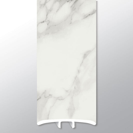 Calacatta Venosa Gold ( T MOLDING [ Marble • Matte • Light ] - LVT * LUXURY VINYL TRIM ) | 1 3/4" X 1/4" X 94"