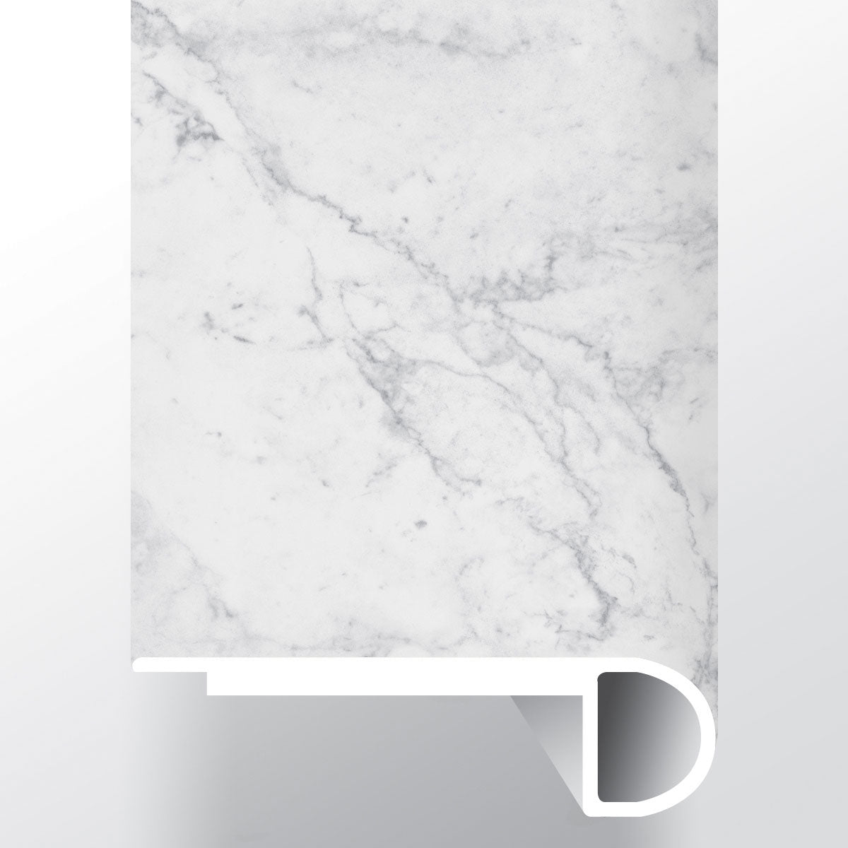 Carrara Avell ( FLUSH STAIR NOSE [ Marble • Matte • Light ] - LVT * LUXURY VINYL TRIM ) | 2 3/4" X 3/4" X 94"