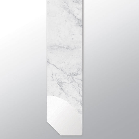 Carrara Avell ( QUARTER ROUND [ Marble • Matte • Light ] - LVT * LUXURY VINYL TRIM ) | 5/8" X 3/4" X 94"