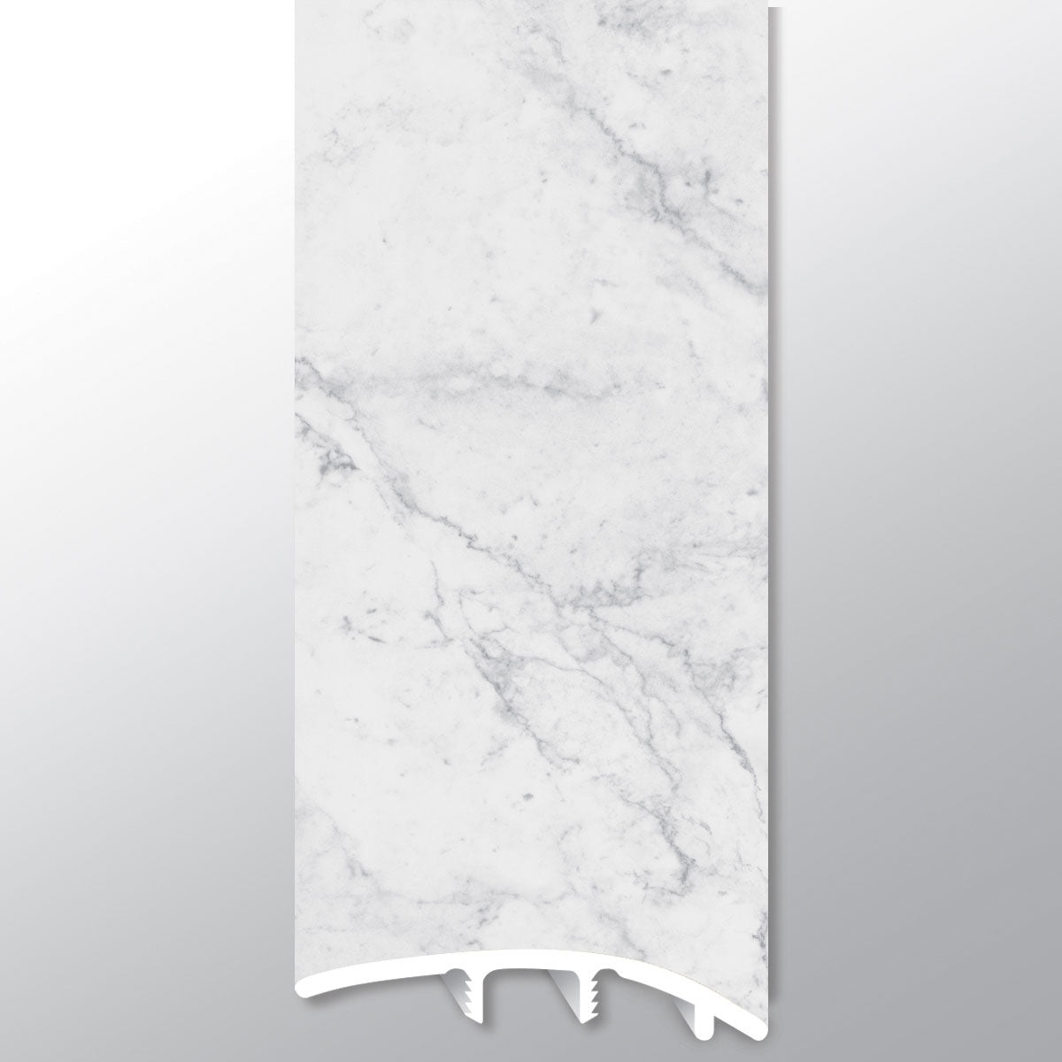 Carrara Avell ( REDUCER [ Marble • Matte • Light ] - LVT * LUXURY VINYL TRIM ) | 1 3/4" X 3/8" X 94"