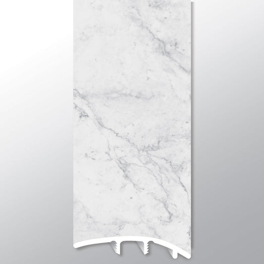 Carrara Avell ( REDUCER [ Marble • Matte • Light ] - LVT * LUXURY VINYL TRIM ) | 1 3/4" X 3/8" X 94"