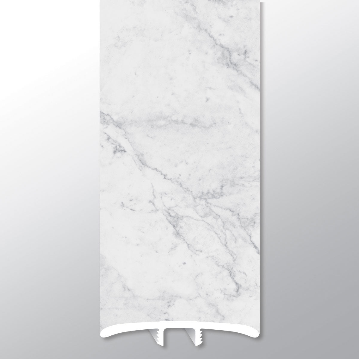 Carrara Avell ( T MOLDING [ Marble • Matte • Light ] - LVT * LUXURY VINYL TRIM ) | 1 3/4" X 1/4" X 94"
