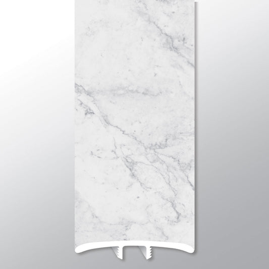 Carrara Avell ( T MOLDING [ Marble • Matte • Light ] - LVT * LUXURY VINYL TRIM ) | 1 3/4" X 1/4" X 94"