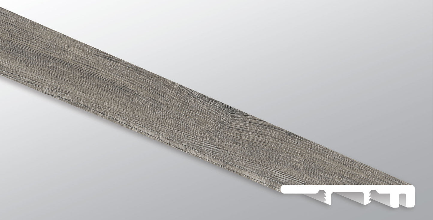 Coastal Mix ( END CAP [ Wood • Matte • Medium ] - LVT * LUXURY VINYL TRIM ) | 1 1/2" X 1/4" X 94"