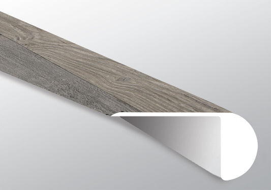 Coastal Mix ( OVERLAPPING STAIR NOSE [ Wood • Matte • Medium ] - LVT * LUXURY VINYL TRIM ) | 2 1/4" X 1" X 94"