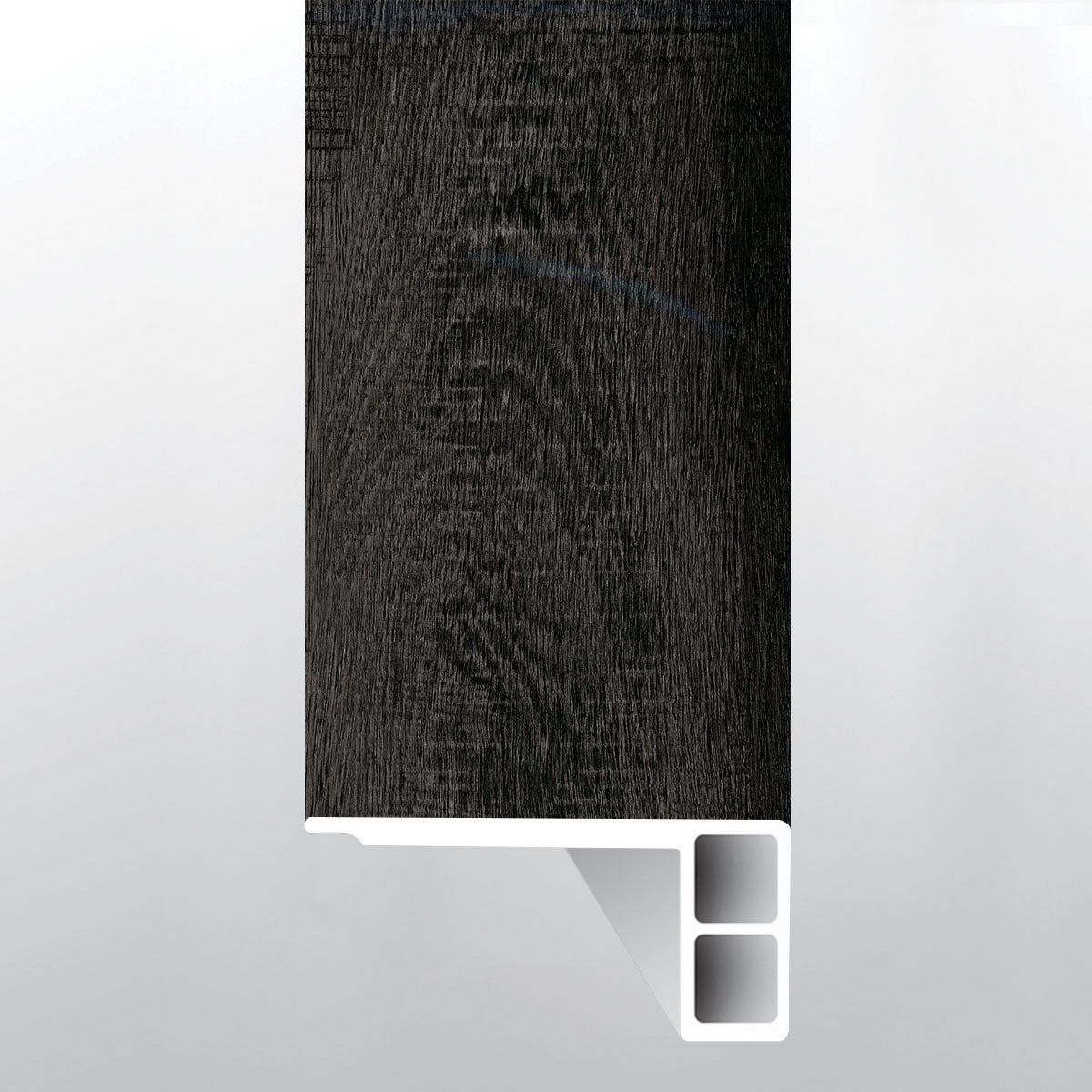 Dakworth ( FLUSH STAIR NOSE EASED EDGE [ Wood • Matte • Dark ] - LVT * LUXURY VINYL TRIM ) | 2 3/4" X 3/4" X 94"