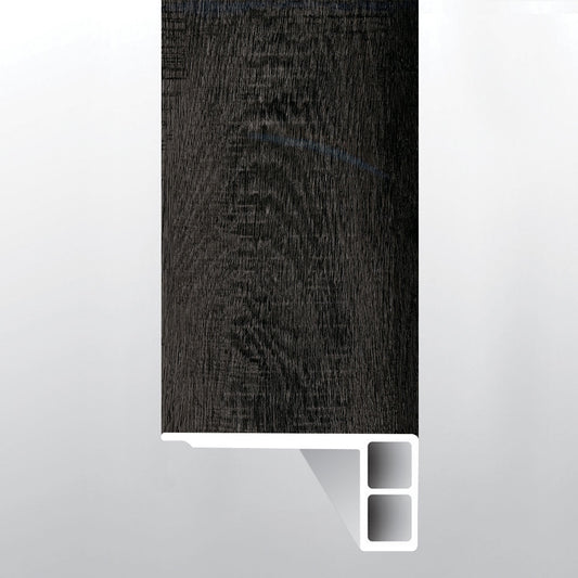 Dakworth ( FLUSH STAIR NOSE EASED EDGE [ Wood • Matte • Dark ] - LVT * LUXURY VINYL TRIM ) | 2 3/4" X 3/4" X 94"