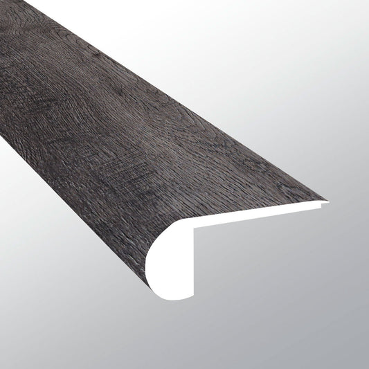 Dakworth ( FLUSH STAIR NOSE [ Wood • Matte • Dark ] - LVT * LUXURY VINYL TRIM ) | 2 3/4" X 3/4" X 94"