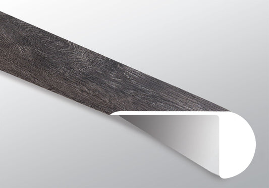 Dakworth ( OVERLAPPING STAIR NOSE [ Wood • Matte • Dark ] - LVT * LUXURY VINYL TRIM ) | 2 1/4" X 1" X 94"