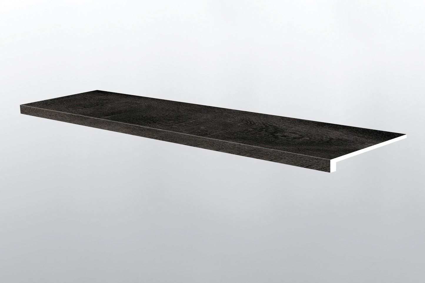 Dakworth ( STAIR TREAD EASED EDGE [ Wood • Matte • Dark ] - LVT * LUXURY VINYL TRIM ) | 1 1/2" X 1/4" X 47 1/2"