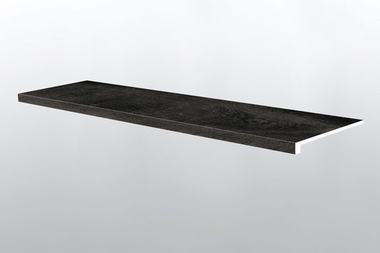 Dakworth ( STAIR TREAD EASED EDGE [ Wood • Matte • Dark ] - LVT * LUXURY VINYL TRIM ) | 1 1/2" X 1/4" X 47 1/2"