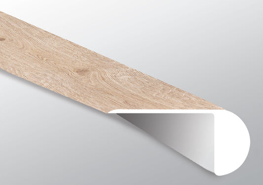 Daria Umber ( OVERLAPPING STAIR NOSE [ Wood • Matte • Medium ] - LVT * LUXURY VINYL TRIM ) | 2 1/4" X 1" X 94"