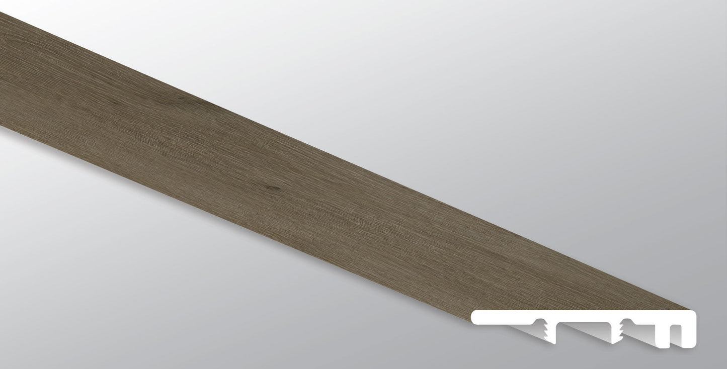 Doack ( END CAP [ Wood • Ultra Matte • Medium ] - LVT * LUXURY VINYL TRIM ) | 1 1/2" X 1/4" X 94"
