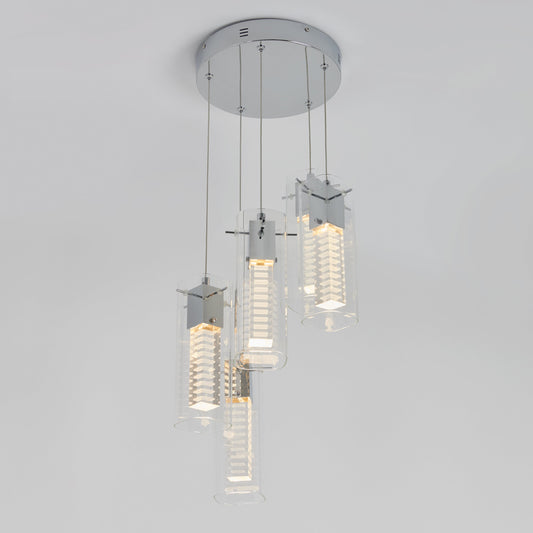 Hologram 5-light LED pendant