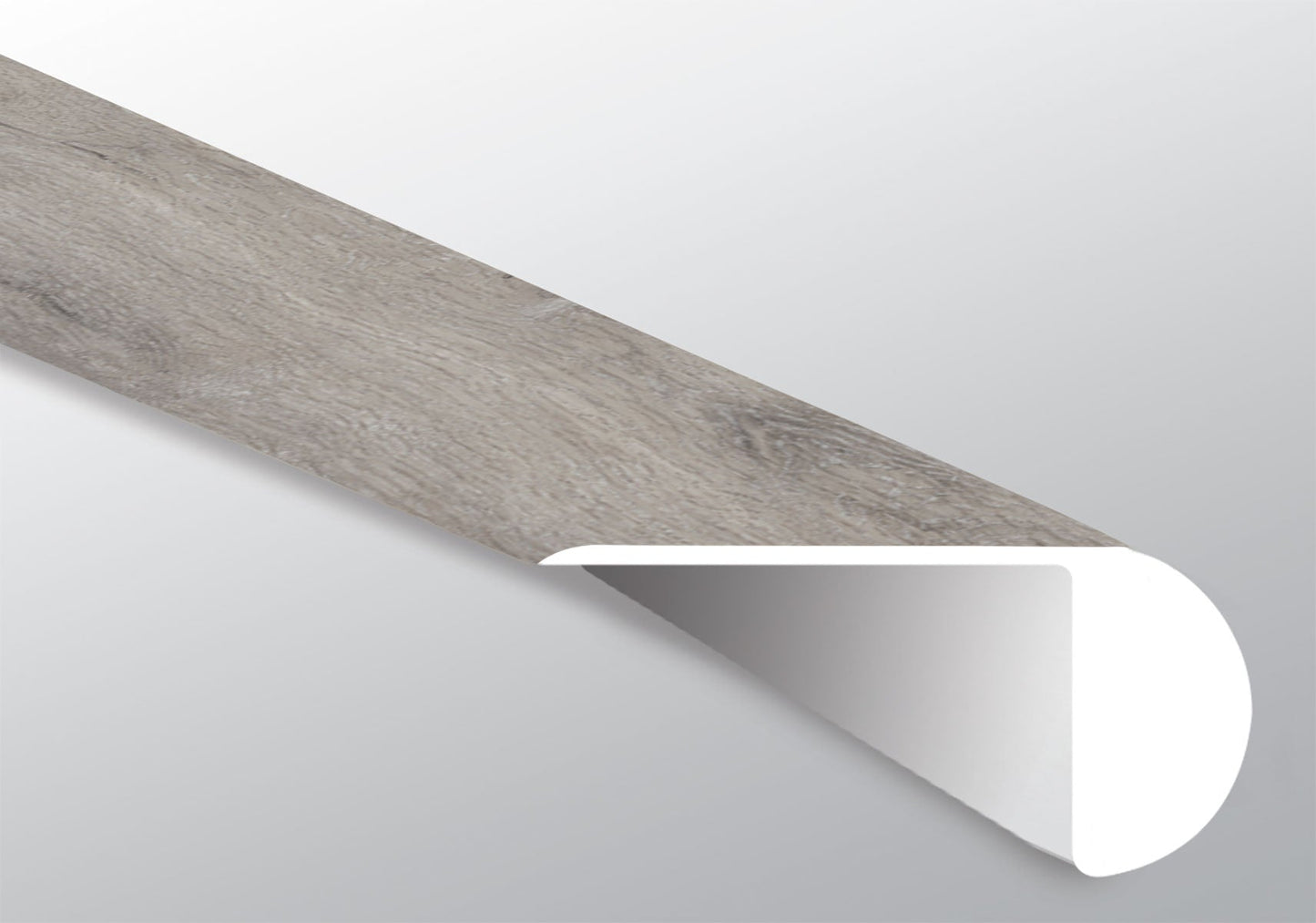 Elmwood Ash ( OVERLAPPING STAIR NOSE [ Wood • Matte • Medium ] - LVT * LUXURY VINYL TRIM ) | 2 1/4" X 1" X 94"