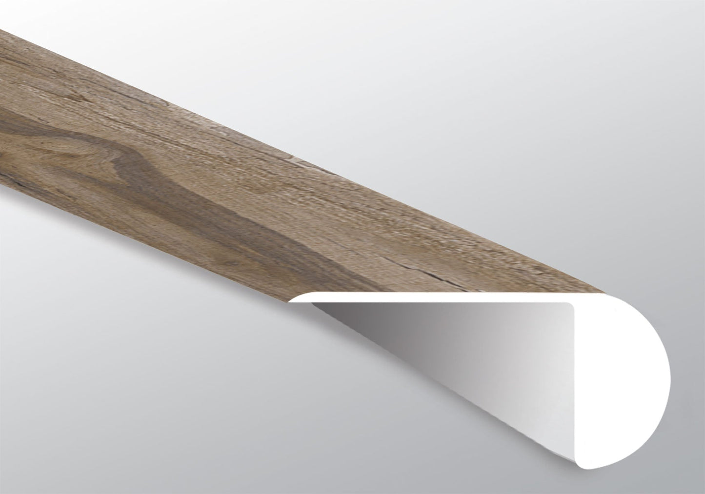 Exotika ( OVERLAPPING STAIR NOSE [ Wood • Matte • Medium ] - LVT * LUXURY VINYL TRIM ) | 2 1/4" X 1" X 94"