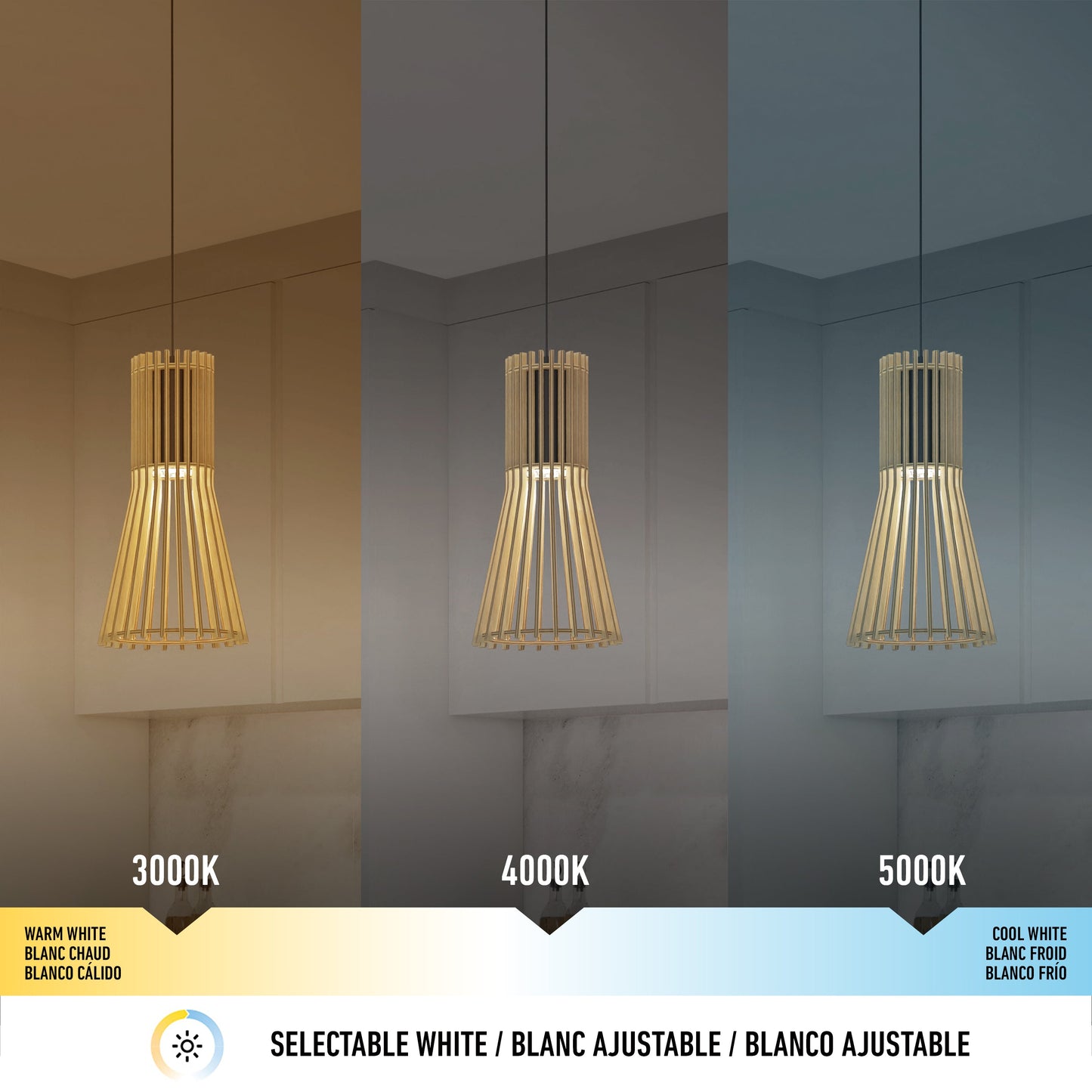 Kiyo modern LED pendant 3 CCT