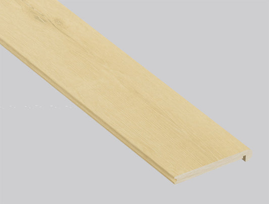 Glenbury Oak ( FLUSH STAIR NOSE [ Wood • Matte • Light ] - LVT * LUXURY VINYL TRIM ) | 2 3/4" X 3/4" X 94"