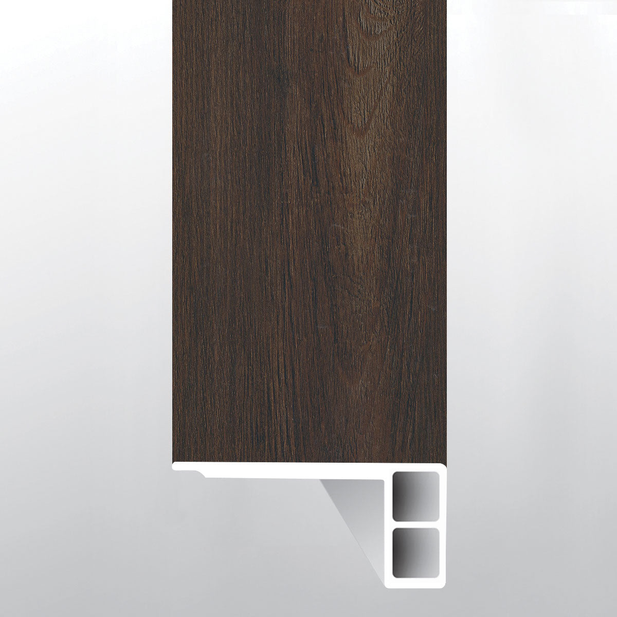 Hawthorne ( FLUSH STAIR NOSE EASED EDGE [ Wood • Matte • Dark ] - LVT * LUXURY VINYL TRIM ) | 2 3/4" X 3/4" X 94"