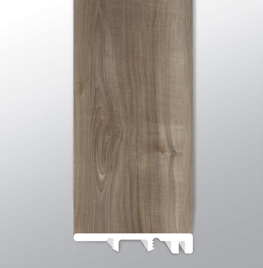 Highcliffe Greige ( END CAP [ Wood • Matte • Medium ] - LVT * LUXURY VINYL TRIM ) | 1 1/2" X 1/4" X 94"