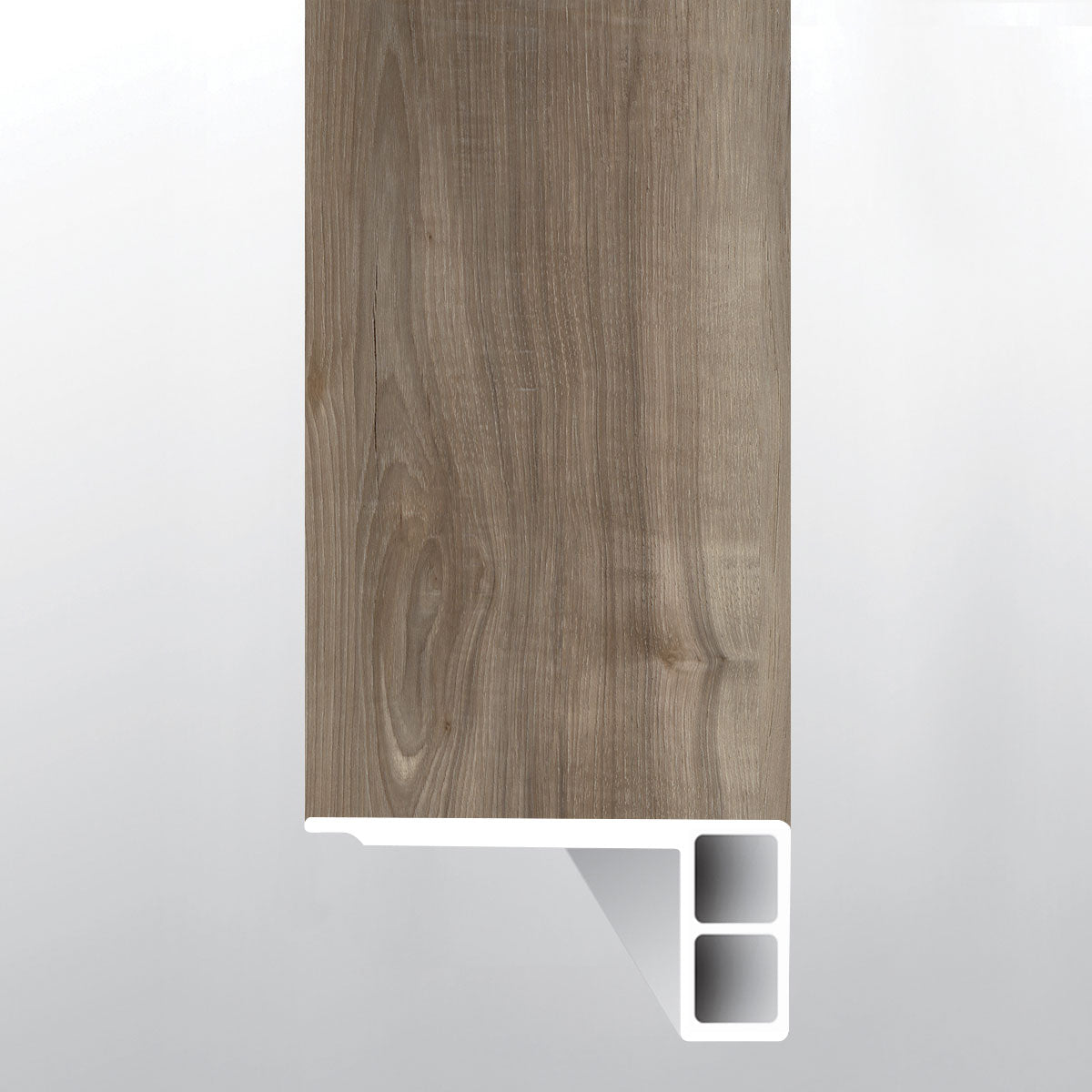 Highcliffe Greige ( FLUSH STAIR NOSE EASED EDGE [ Wood • Matte • Medium ] - LVT * LUXURY VINYL TRIM ) | 2 3/4" X 3/4" X 94"