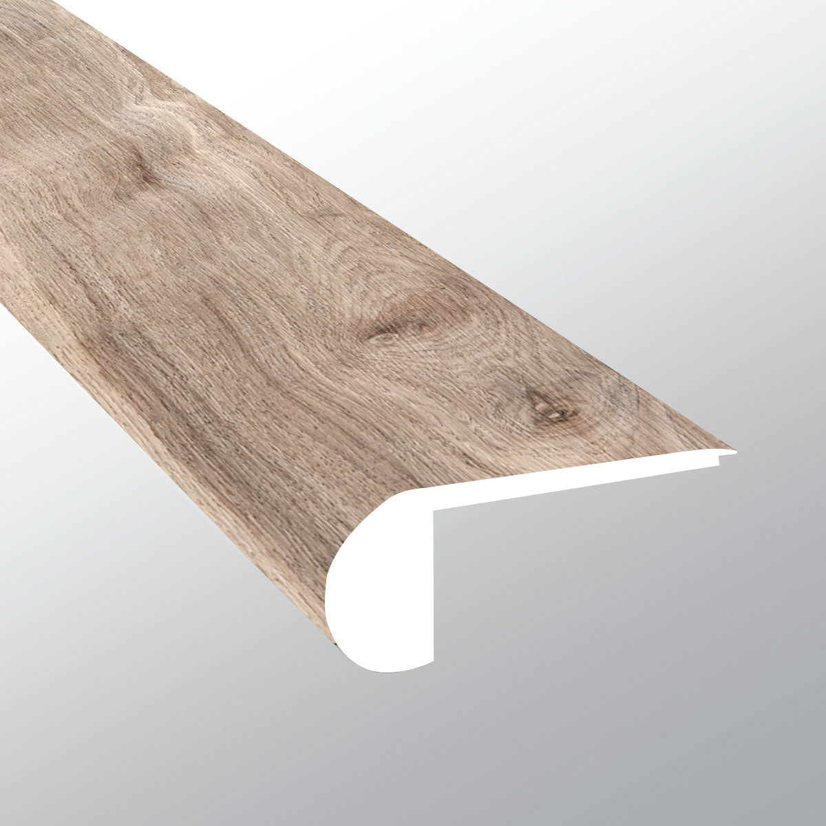 Highcliffe Greige ( FLUSH STAIR NOSE [ Wood • Matte • Medium ] - LVT * LUXURY VINYL TRIM ) | 2 3/4" X 3/4" X 94"