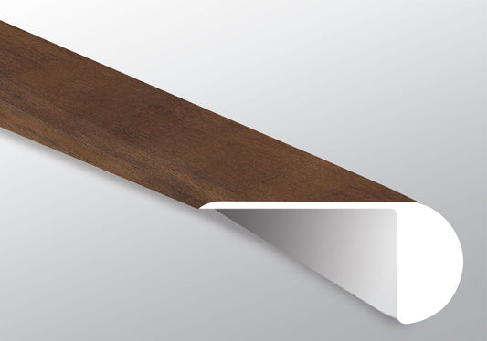Jatoba ( OVERLAPPING STAIR NOSE [ Wood • Matte • Dark ] - LVT * LUXURY VINYL TRIM ) | 2 1/4" X 1" X 94"
