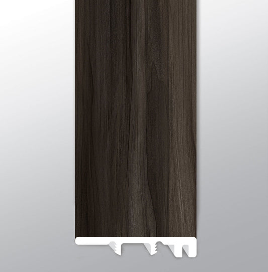 Jenta ( END CAP [ Wood • Matte • Dark ] - LVT * LUXURY VINYL TRIM ) | 1 1/2" X 1/4" X 94"
