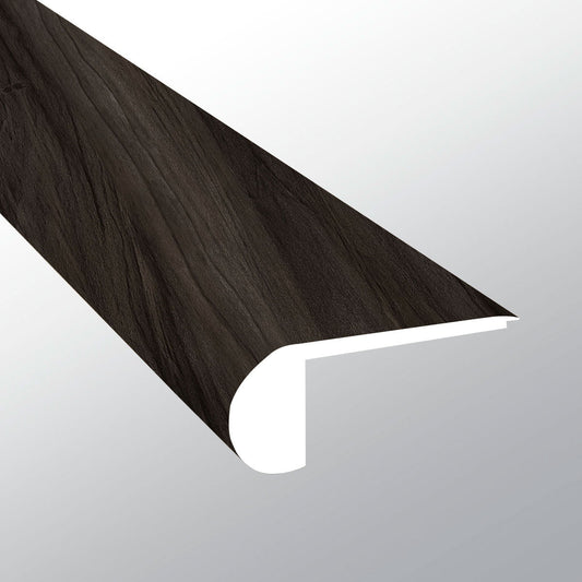 Jenta ( FLUSH STAIR NOSE [ Wood • Matte • Dark ] - LVT * LUXURY VINYL TRIM ) | 2 3/4" X 3/4" X 94"