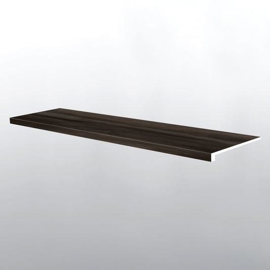 Jenta ( STAIR TREAD EASED EDGE [ Wood • Matte • Dark ] - LVT * LUXURY VINYL TRIM ) | 1 1/2" X 1/4" X 47 1/2"