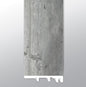 Kingsdown Gray ( END CAP [ Wood • Matte • Medium ] - LVT * LUXURY VINYL TRIM ) | 1 1/2" X 1/4" X 94"