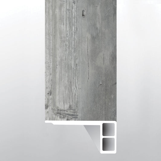Kingsdown Gray ( FLUSH STAIR NOSE EASED EDGE [ Wood • Matte • Medium ] - LVT * LUXURY VINYL TRIM ) | 2 3/4" X 3/4" X 94"