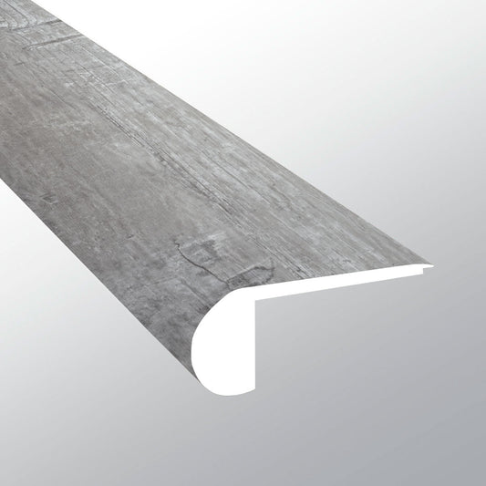 Kingsdown Gray ( FLUSH STAIR NOSE [ Wood • Matte • Medium ] - LVT * LUXURY VINYL TRIM ) | 2 3/4" X 3/4" X 94"