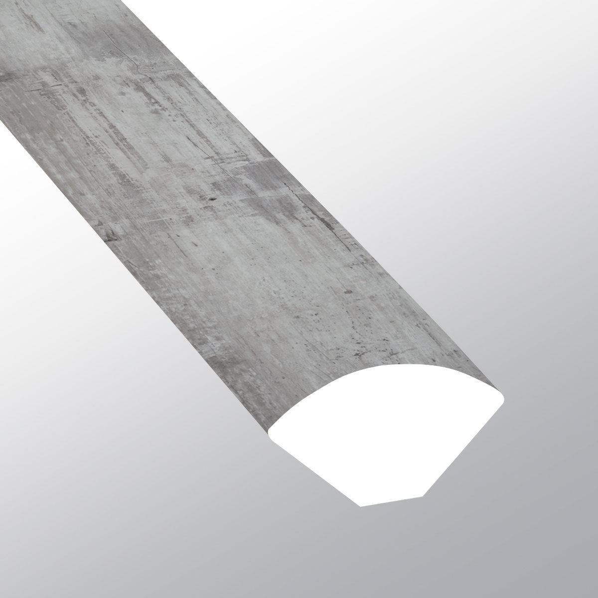 Kingsdown Gray ( QUARTER ROUND [ Wood • Matte • Medium ] - LVT * LUXURY VINYL TRIM ) | 5/8" X 3/4" X 94"