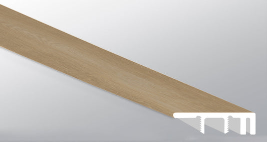 Linen Loggia ( END CAP LARGE [ Wood • Matte • Medium ] - LVT * LUXURY VINYL TRIM ) | 1 1/2" X 1/2" X 94"