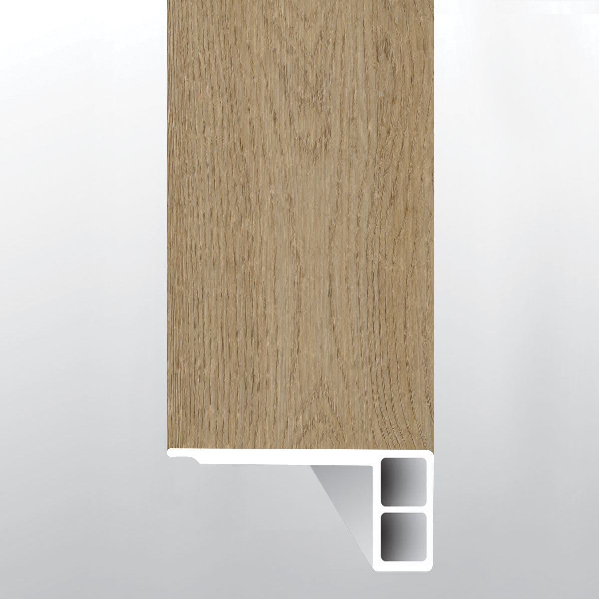 Linen Loggia ( FLUSH STAIR NOSE EASED EDGE [ Wood • Matte • Medium ] - LVT * LUXURY VINYL TRIM ) | 2 3/4" X 3/4" X 94"