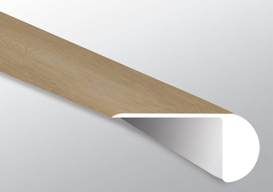 Linen Loggia ( OVERLAPPING STAIR NOSE [ Wood • Matte • Medium ] - LVT * LUXURY VINYL TRIM ) | 2 1/4" X 1" X 94"