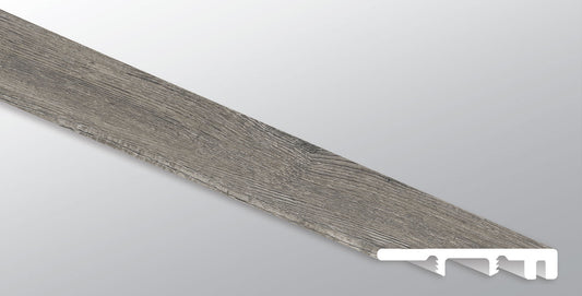 Mezcla ( END CAP [ Wood • Matte • Medium ] - LVT * LUXURY VINYL TRIM ) | 1 1/2" X 1/4" X 94"
