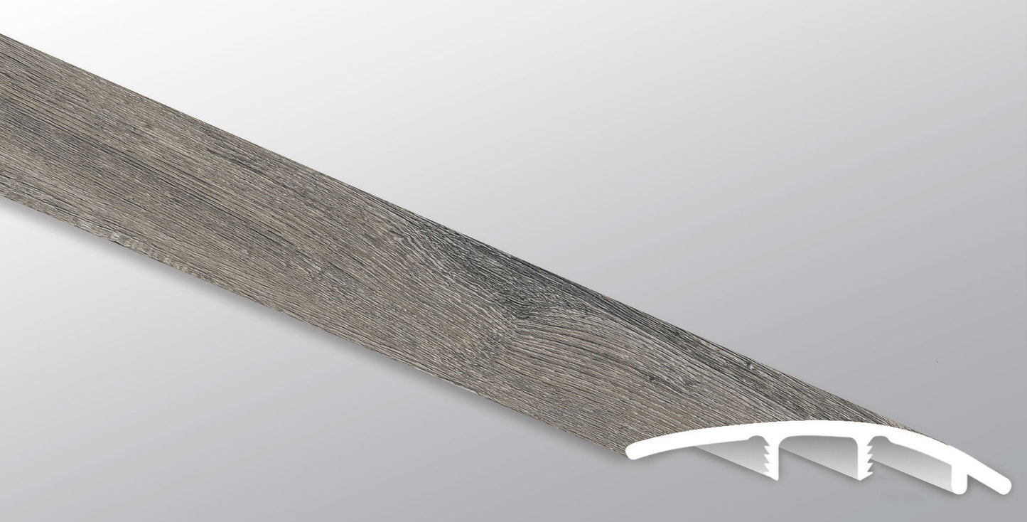 Mezcla ( REDUCER [ Wood • Matte • Medium ] - LVT * LUXURY VINYL TRIM ) | 1 3/4" X 3/8" X 94"
