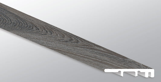 Midnight Maple ( END CAP [ Wood • Matte • Medium ] - LVT * LUXURY VINYL TRIM ) | 1 1/2" X 1/4" X 94"