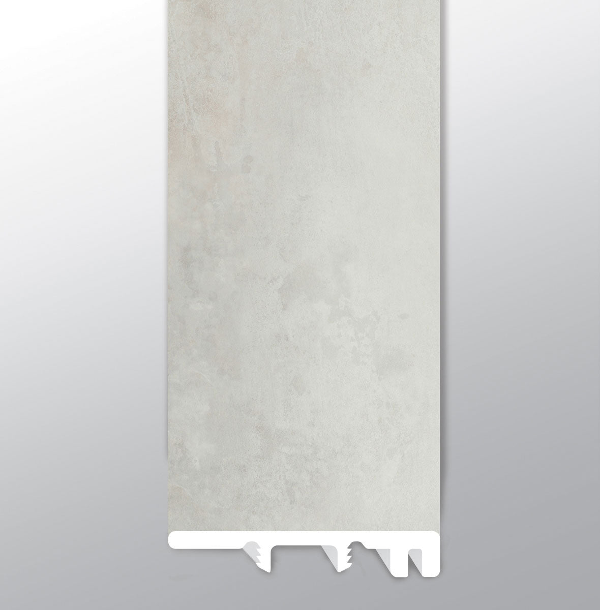 Mountains Gray ( END CAP [ Concrete • Matte • Light ] - LVT * LUXURY VINYL TRIM ) | 1 1/2" X 1/4" X 94"