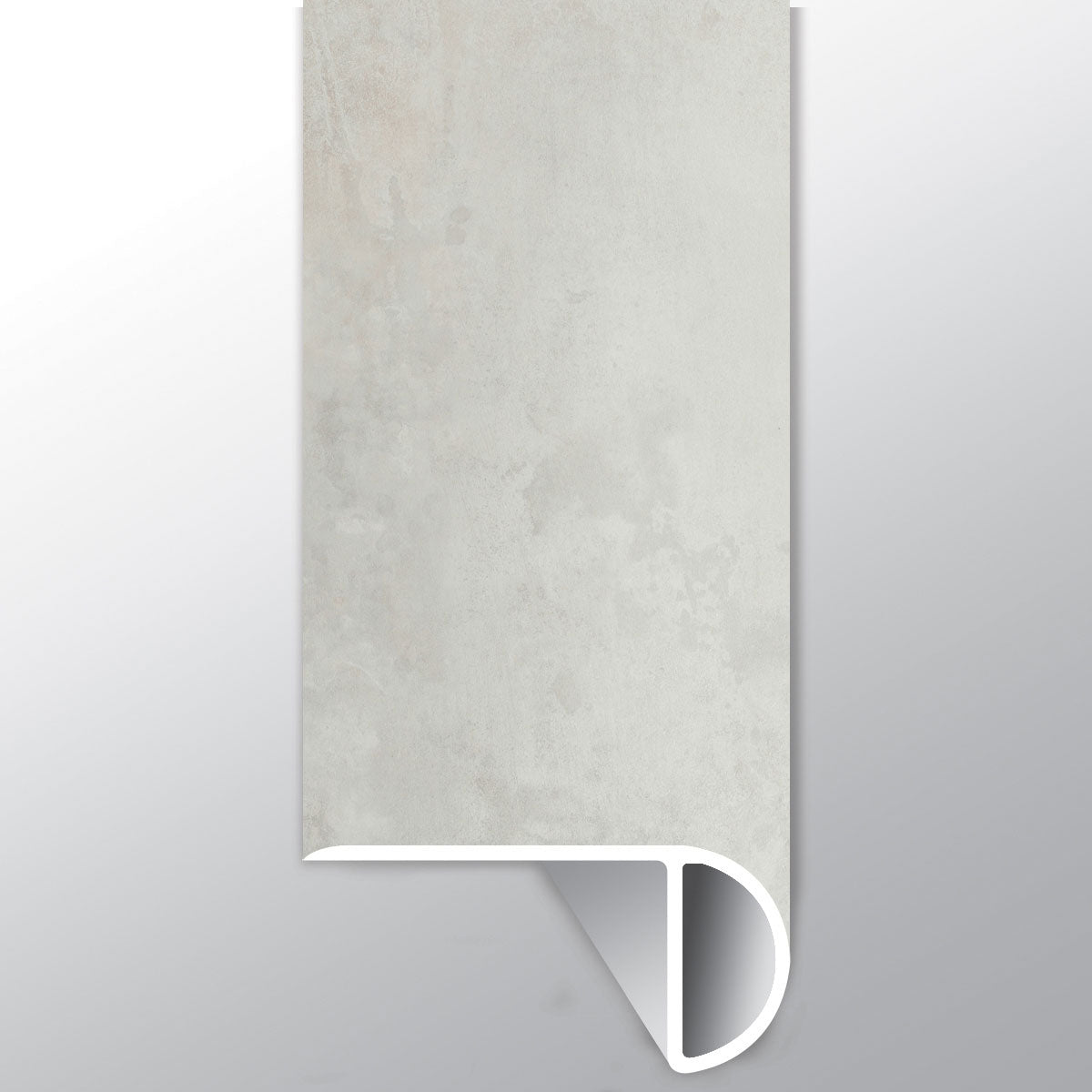 Mountains Gray ( OVERLAPPING STAIR NOSE [ Concrete • Matte • Light ] - LVT * LUXURY VINYL TRIM ) | 2 1/4" X 1" X 94"