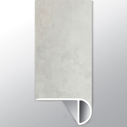 Mountains Gray ( OVERLAPPING STAIR NOSE [ Concrete • Matte • Light ] - LVT * LUXURY VINYL TRIM ) | 2 1/4" X 1" X 94"