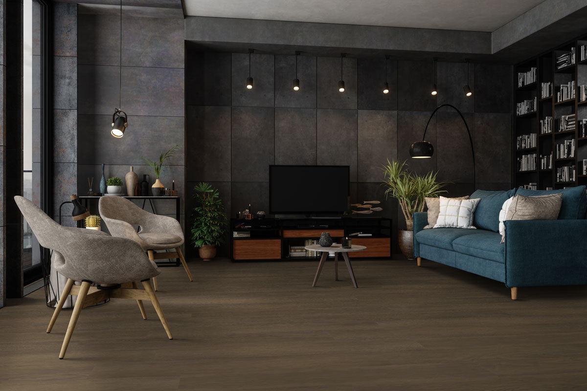 Ashton 2.0™ BECKLEY BRUNO ( 7X48 | 4.4MM & 12MIL [ Wood • Matte • Dark ] - LVT * LUXURY VINYL TILE ) | 26.15 SQ.FT PER BOX