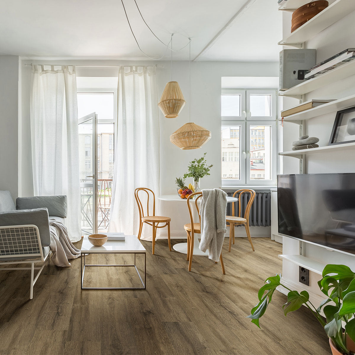 Cyrus® Walnut Waves® ( 7X48 | 5MM & 12MIL [ Wood • Matte • Medium ] - LVT * LUXURY VINYL TILE ) | 23.77 SQ.FT PER BOX